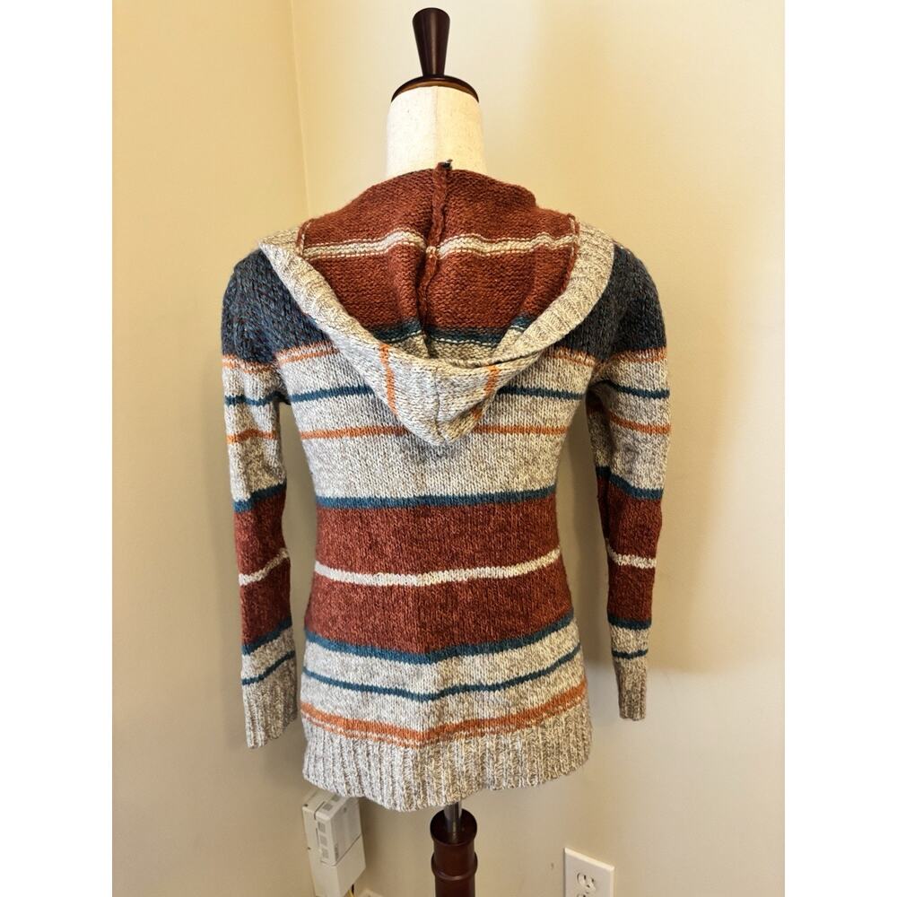 Royal Robbins Boho Aztec Button Up Hoodie Knit Wool Blend Unique Western Size S - Picture 2 of 4